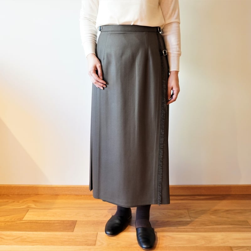 O'NEIL OF DUBLIN キルトスカート ラハーダン ブラウン太ベルト 【公式