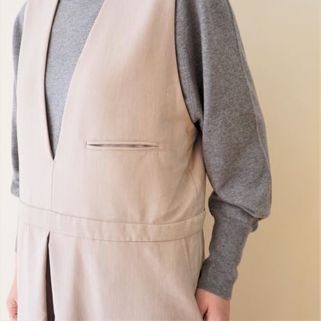 lelill／ポリエステルリネン　サロペット
