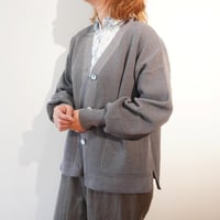 lelill／ハイテクワッフルカーデ