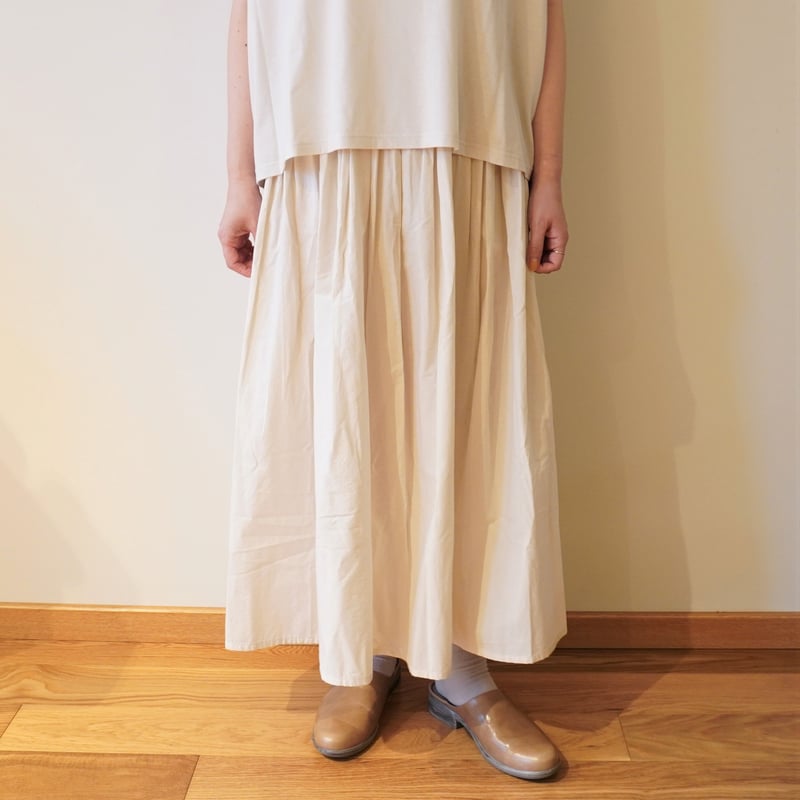 お買得大 今季 evamevaコットンシルクギャザースカート | artfive.co.jp
