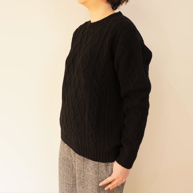 GLEN FYNE グレンファイン　アランニット 美品 Glen Fyne／クルーネック アランニット | Beignets Online