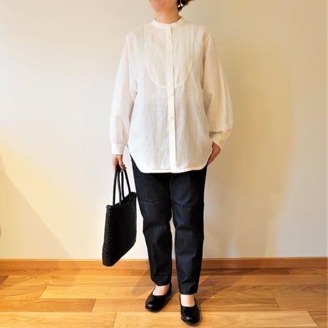 porter des boutons ポルテ・デ・ブトン　ピンタックシャツ Porter des boutons(ポルテデブトン) 22S/S ピンタックブラウス