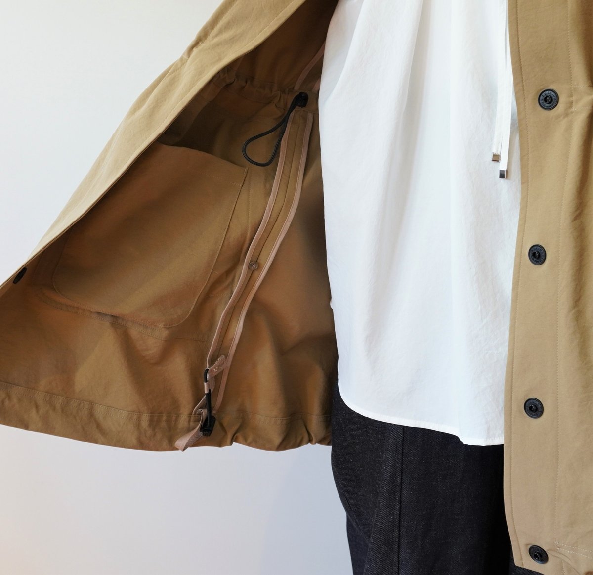 美品✨レリル lelill オールウェザーフードトレンチコート ベージュ 洗える 美品✨レリル lelill オールウェザーフードトレンチコート ベージュ