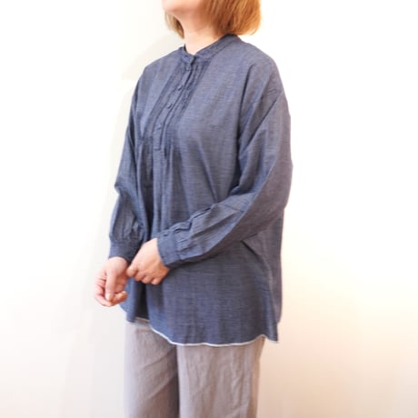 maison de soil／シングルチェックブラウス