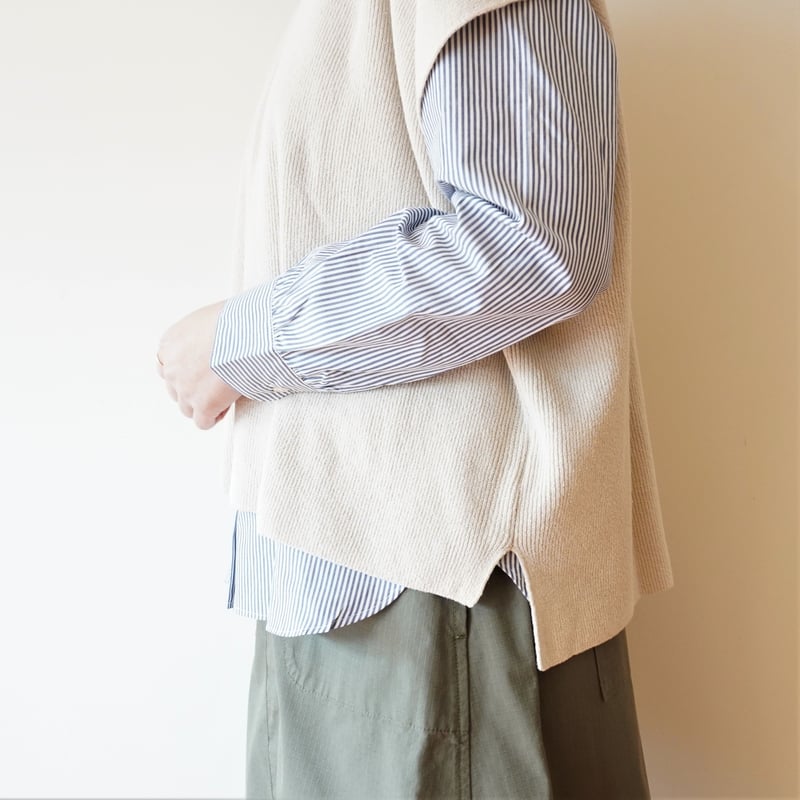 エバムエバevamベスト evam eva エヴァムエヴァ リニュー ウール ベスト e233k100-mn