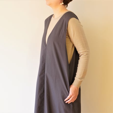 evam eva／コットン スリーブレス ワンピース