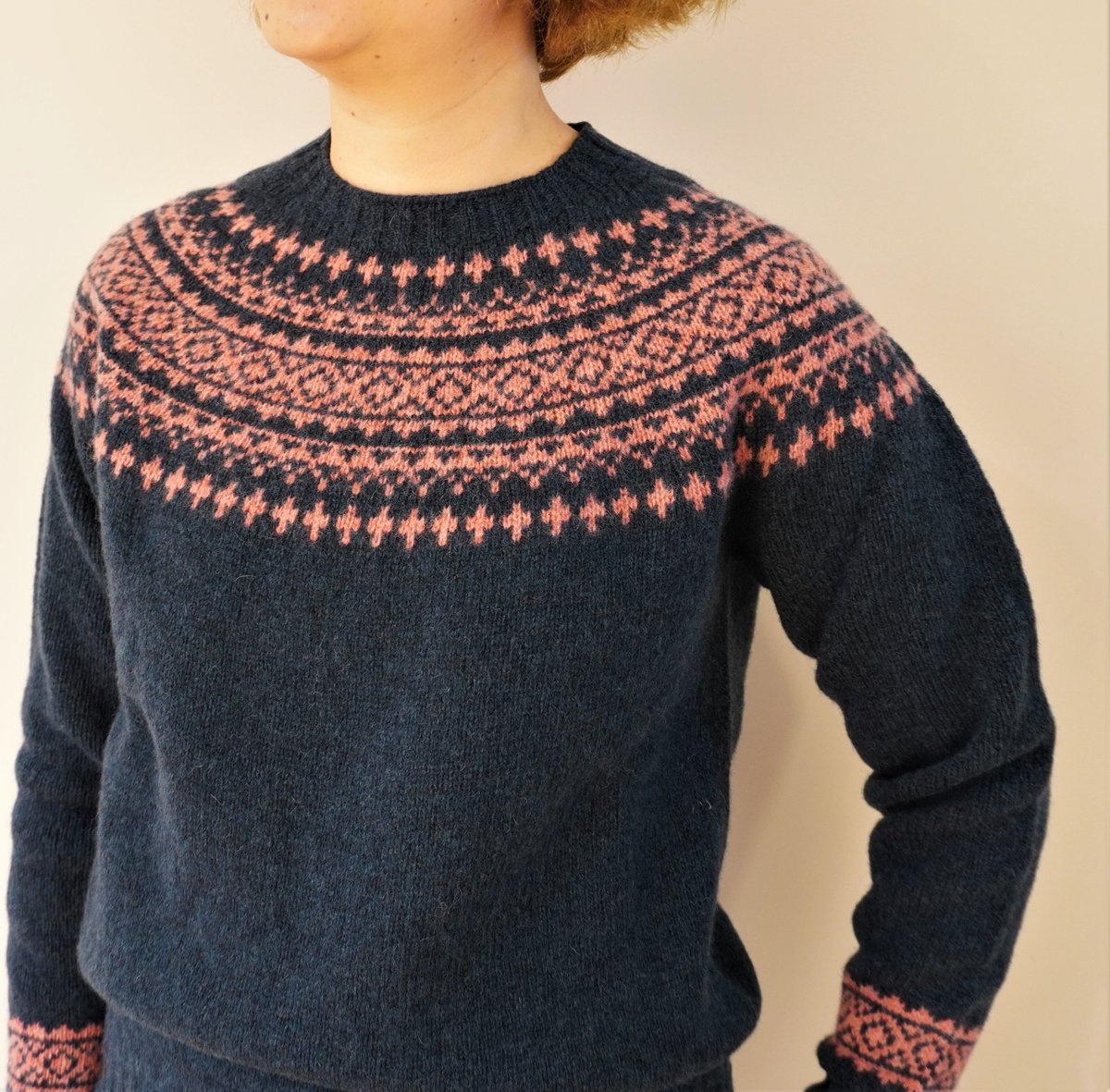 Harley of Scotland セーター ノルディック柄　ベージュ M Harley of Scotland セーター ノルディック柄 ベージュ M