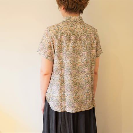 parkes／リバティフランダースリネンシャツ
