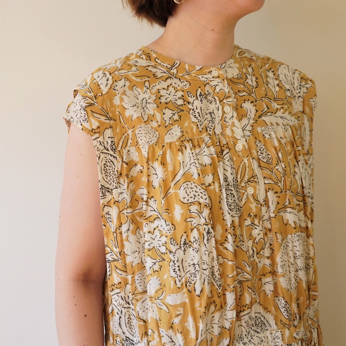 ポルテデブトン／ ブロックプリント ワンピース | Beignets Online 