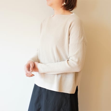 evam eva／畦編み　プルオーバー