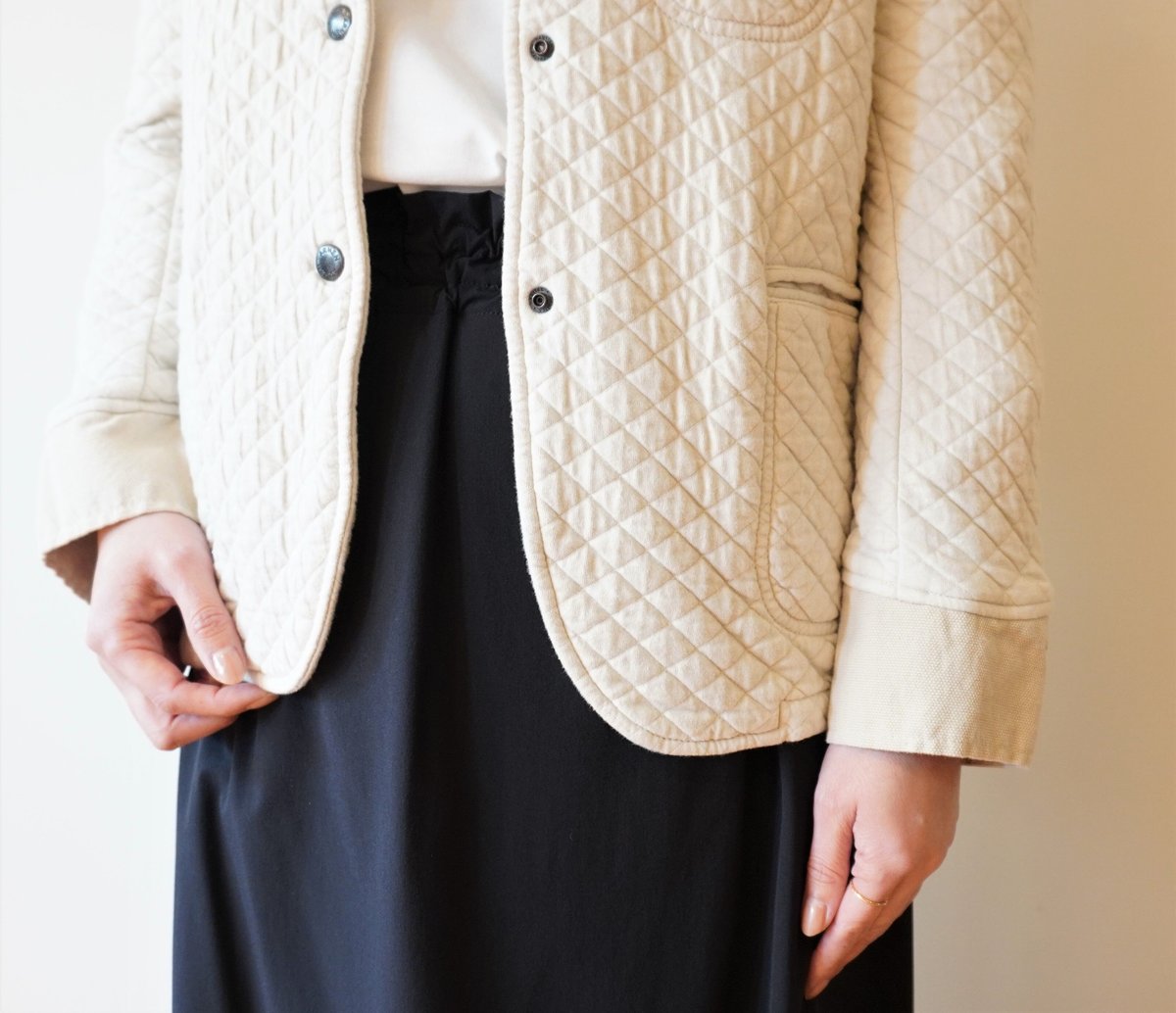 ARMEN／コットンキルト スタンドカラージャケット | Beignets Online