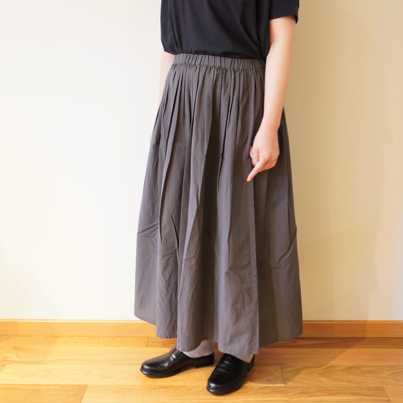 evam eva／オーガニックコットン ギャザースカート | Beignets Online