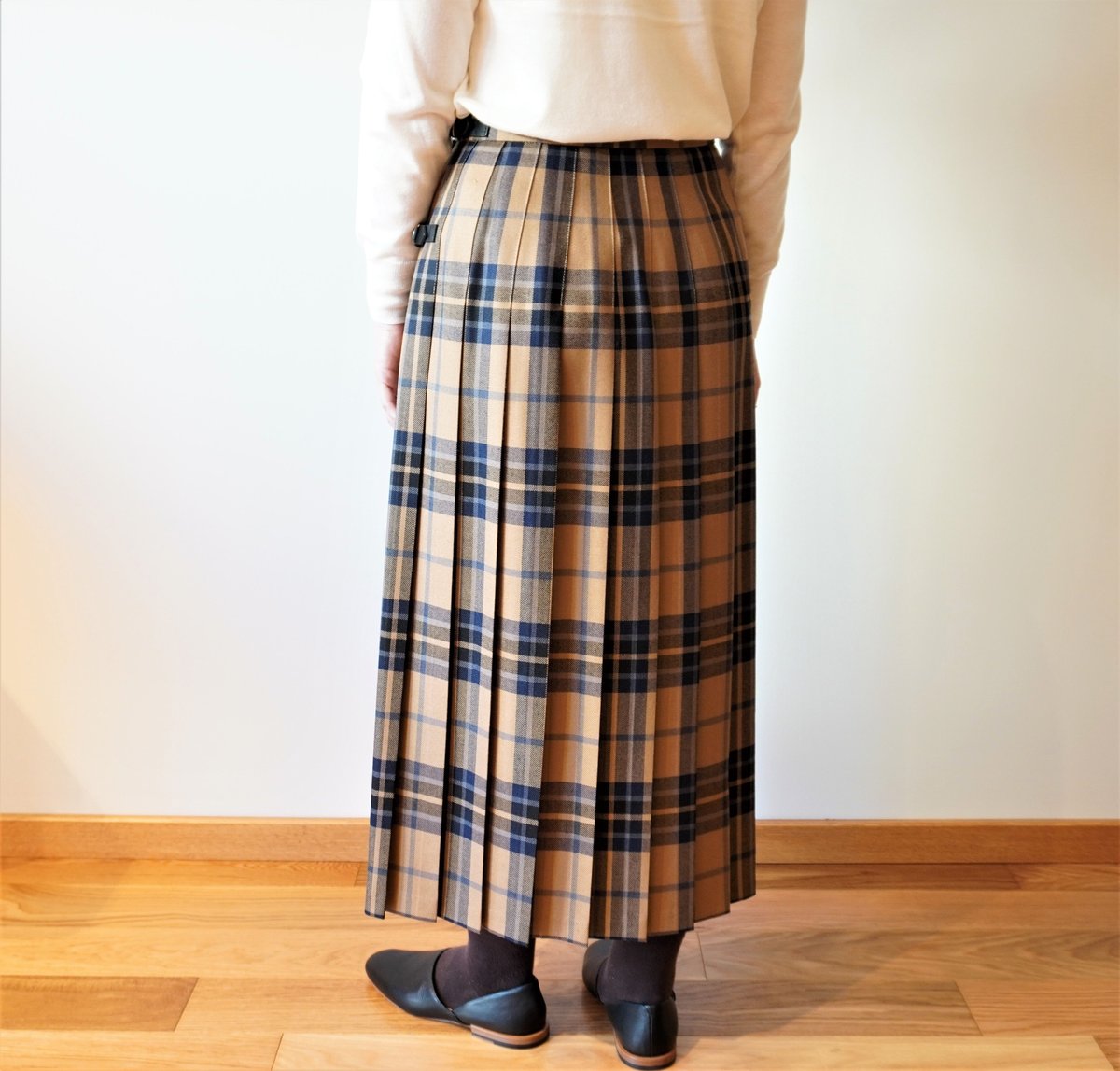 O'NEIL OF DUBLIN/3ベルトウールキルト巻スカート【83cm丈 O'NEIL OF DUBLIN/3ベルトウールキルト巻スカート【83cm丈