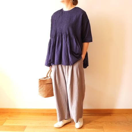即完売❣️maison de soil 2024SS コットンピンタックチュニック maison de soil／オーガニックコットンボイル ピンタック