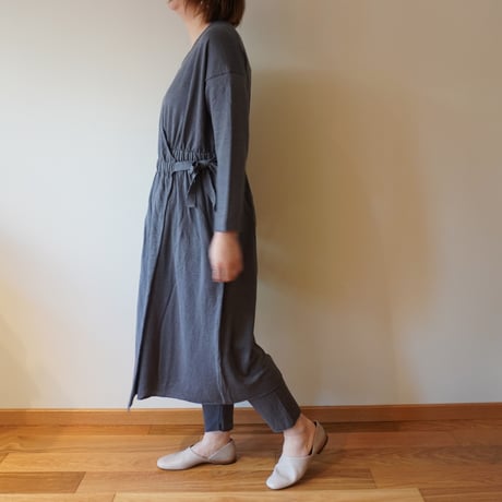 evam eva／リネンカシュクール ワンピース
