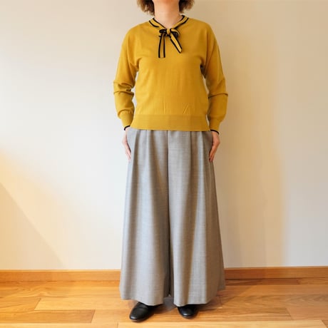 LA　MARINE　FRANCAISE／ボウタイ付きニットプルオーバー〈秋のruban de marine〉