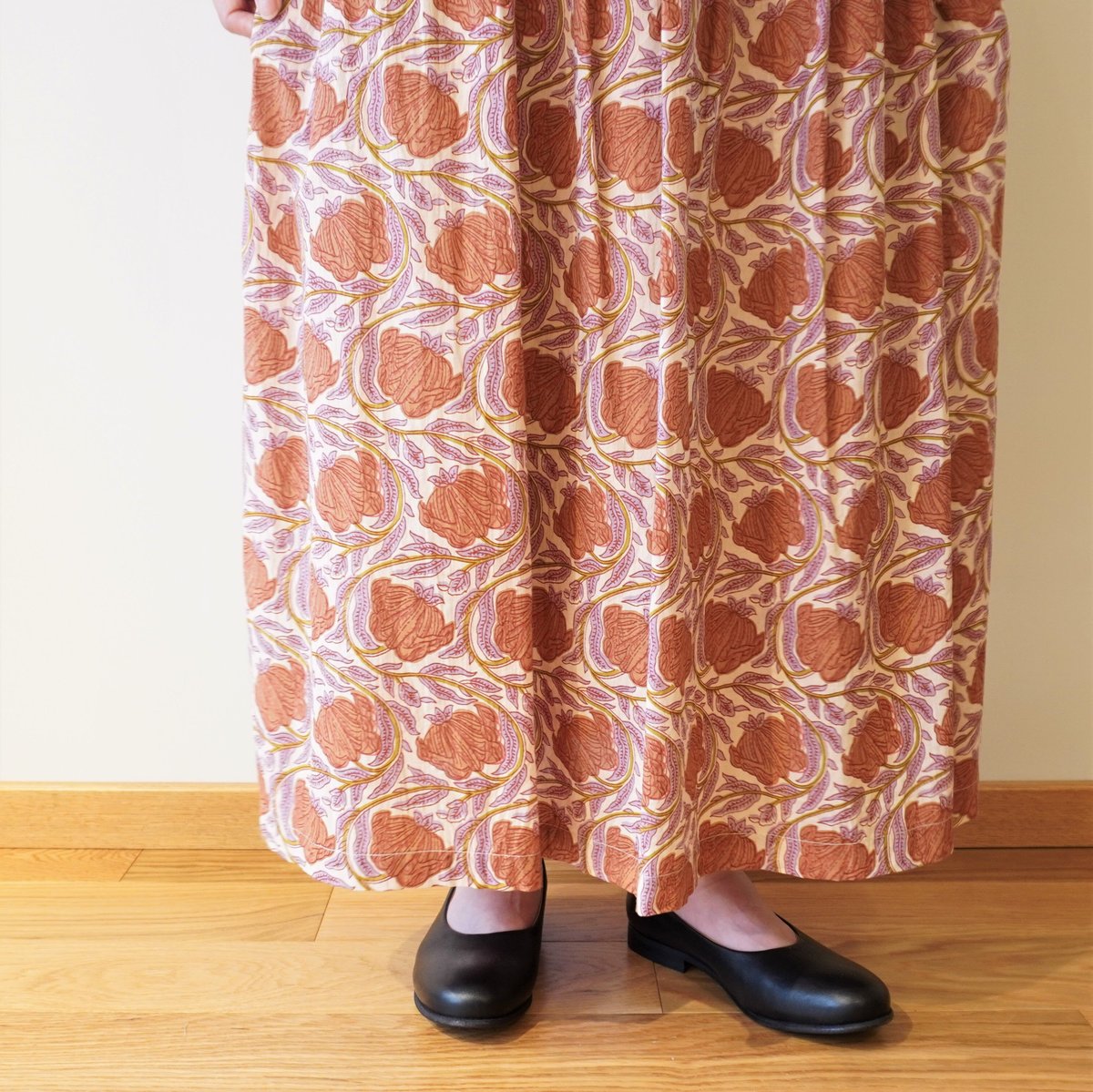 カンタキルト×ブロックプリントワンピース　no215 カンタキルト×ブロックプリントワンピース no215 - メルカリ