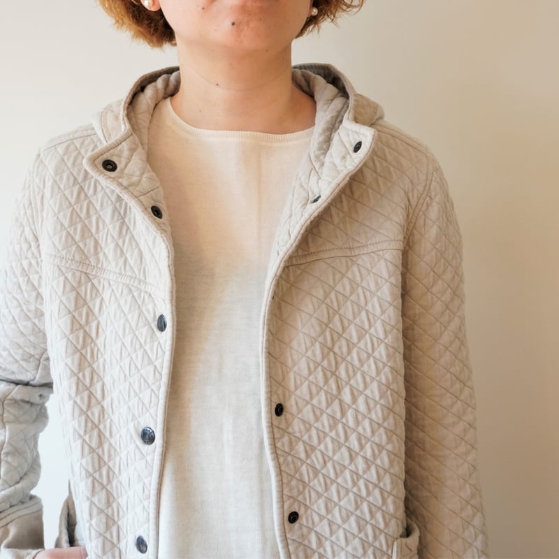 【美品】ARMEN アーメン フード付きコットンキルティングジャケットサイズ1 ARMEN ARMEN（アーメン） オーバーサイズ フーデッド ジャケット