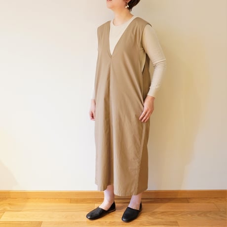 evam eva／コットン スリーブレス ワンピース