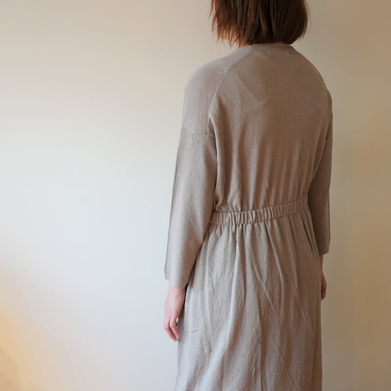 evam eva美品 リネンカシュクール evam eva／リネンカシュクール ワンピース | Beignets Online