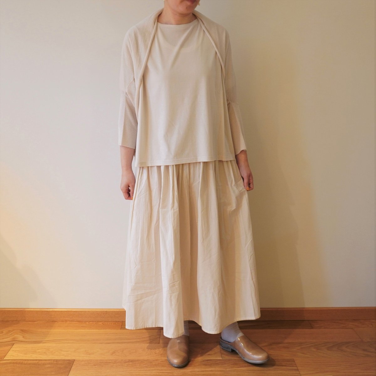 evam eva ギャザースカート evam eva／オーガニックコットン ギャザースカート | Beignets