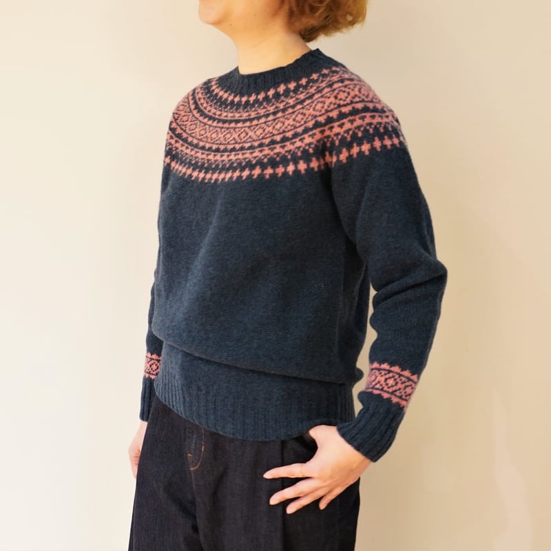 Harley of Scotland／ノルディック柄クルーネックセーター | Beignets