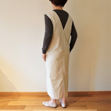 evam eva／コットン スリーブレス ワンピース