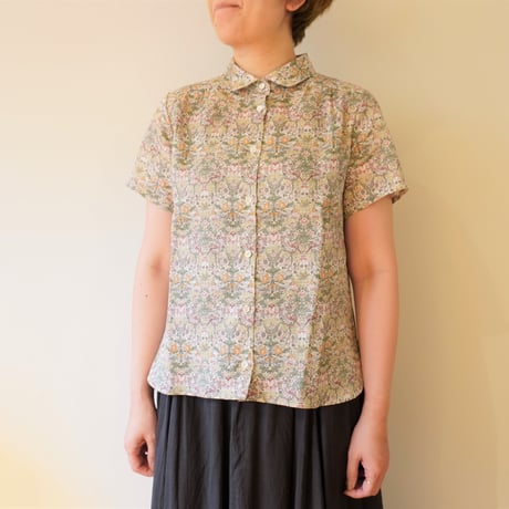 parkes／リバティフランダースリネンシャツ