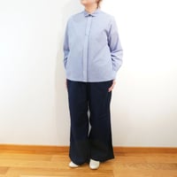 maison de soil／ボイルウール バックボタン刺繍ブラウス | Beignets O