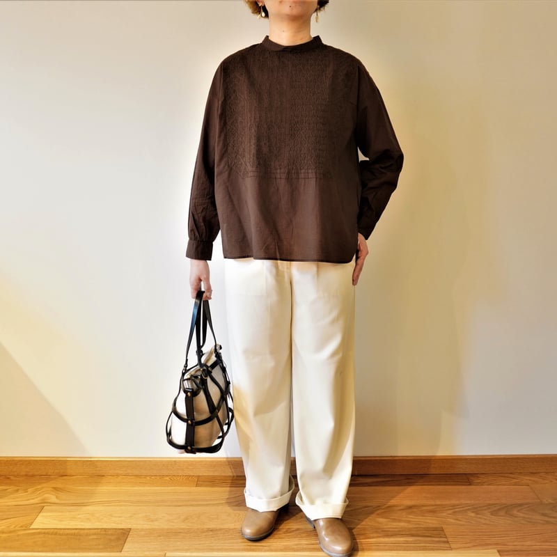 大幅値下げ❣️訳あり❣️maison de soil 袖バルーンバンドカラーシャツ 大幅値下げ❣️訳あり❣️maison de soil 袖バルーンバンド