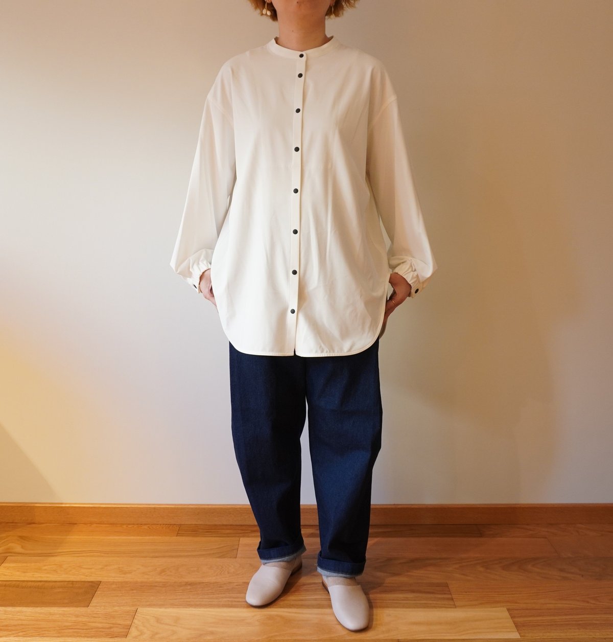 lelill／タック ワイドストレート デニムパンツ | Beignets Online