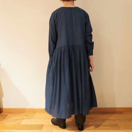 maison de soil／スモールチェック　エンブロイダリーワンピース