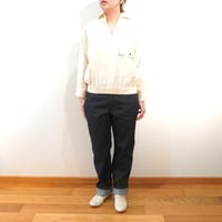 ホワイト刺繍 ブラウスmaison de soil バックボタンシャツ maison de soil／ボイルウール バックボタン刺繍ブラウス | Beignets O