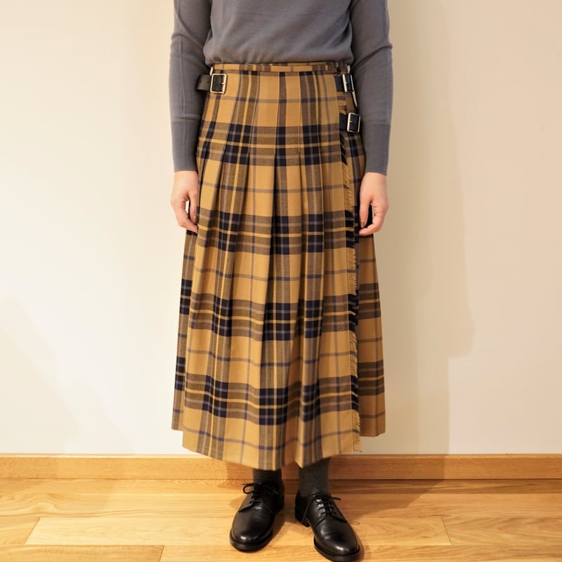 O'NEIL OF DUBLIN／3ベルトウール ローウエスト 巻スカート