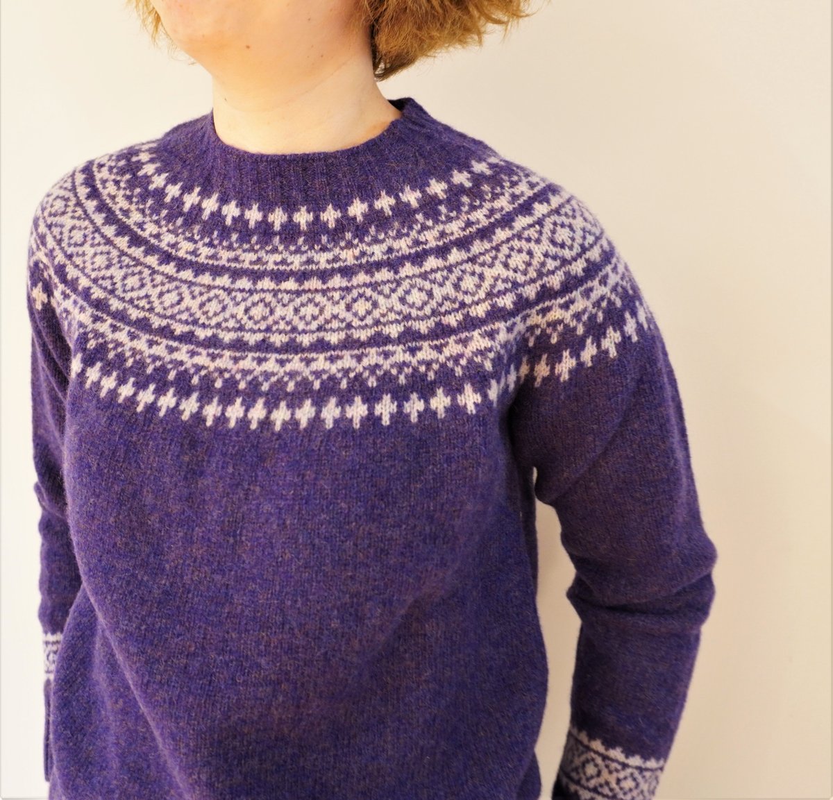 Harley of Scotland セーター ノルディック柄　ベージュ M Harley of SCOTLAND（ハーレーオブスコットランド） ノルディック柄