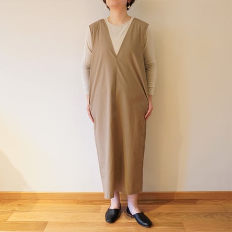 evam eva／コットン スリーブレス ワンピース