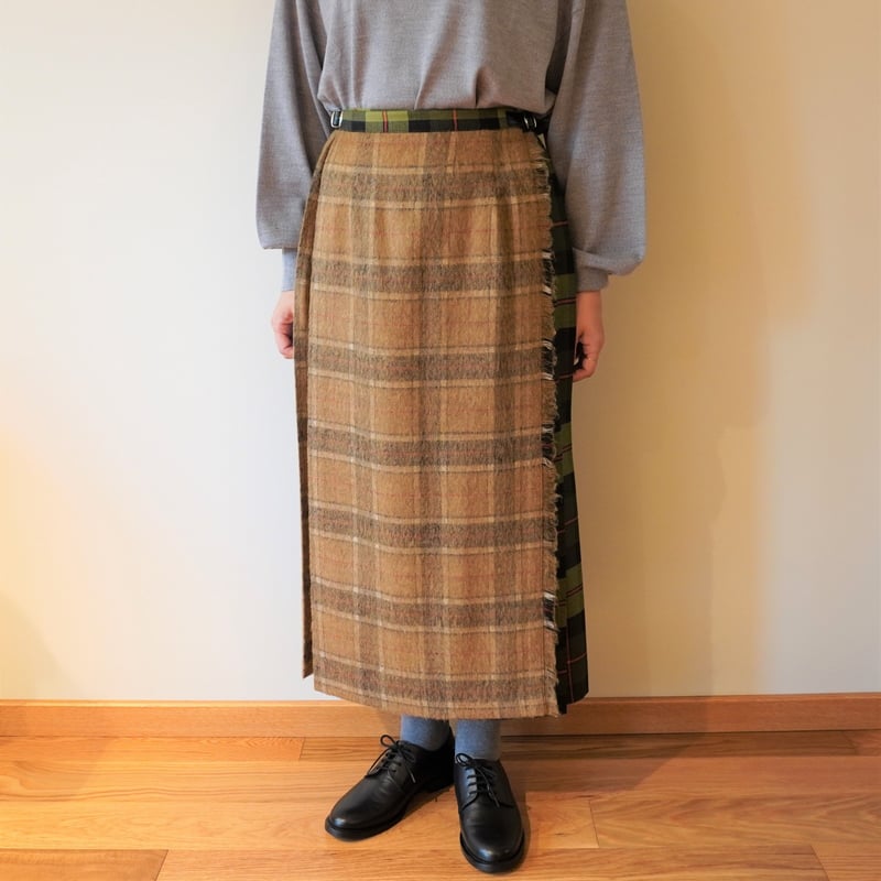 ※最終値下げ【新品】O'NEIL of DUBLIN 起毛キルトスカート 8 O'NEIL OF DUBLIN／起毛ウールパッチワークイージーキルト