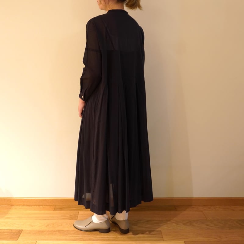 utilité／ツイストヤーンコットンポプリン シャツワンピース