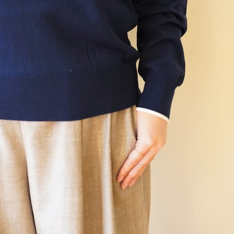 LA　MARINE　FRANCAISE／ボウタイ付きニットプルオーバー〈秋のruban de marine〉