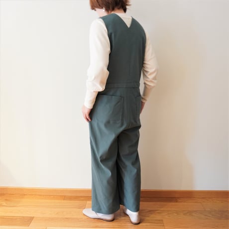 lelill／ポリエステルリネン　サロペット