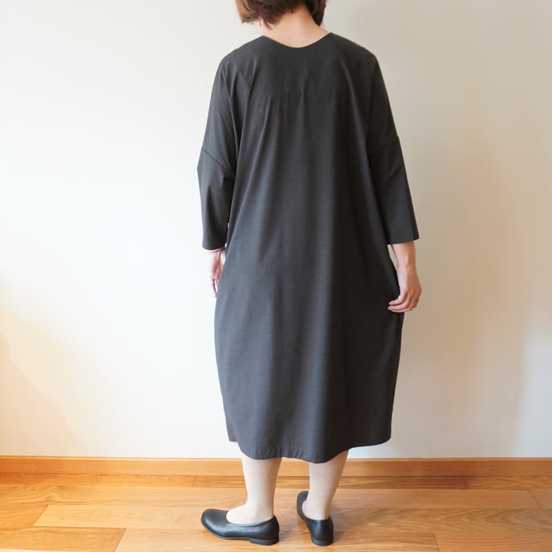STAMP AND DIARY／2wayノーカラーコクーンワンピース | Beignets O