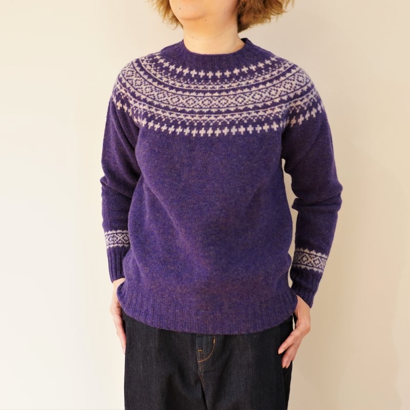 【もりりん】Harley of Scotland 　ノルディック柄セーター Harley of Scotland／ノルディック柄クルーネックセーター | Beignets