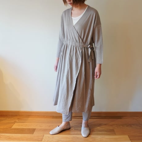 evam eva／リネンカシュクール ワンピース