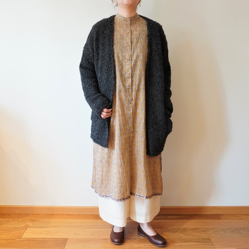 24AW maison de soil BOUCLE V-NECK カーディガン maison de soil／ブークレー Vネックカーディガン | Beignets Online
