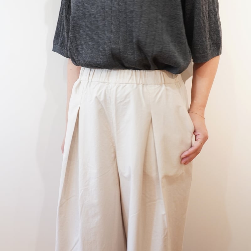 evam eva 今季！新品未使用！完売！コットンキュロットパンツ　sage M evam eva／コットン キュロットパンツ | Beignets Online