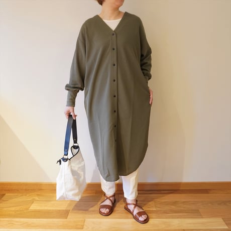 seeset／ワッフルロングカーディガン