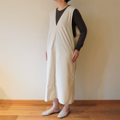 evam eva／コットン スリーブレス ワンピース