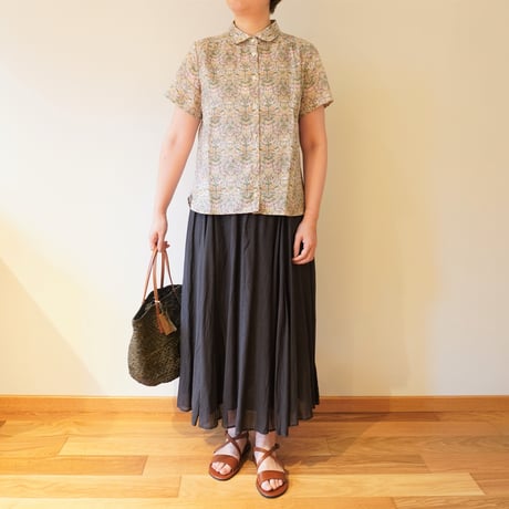 parkes／リバティフランダースリネンシャツ