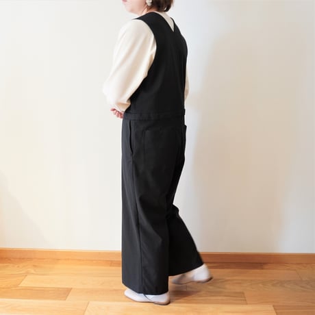 lelill／ポリエステルリネン　サロペット