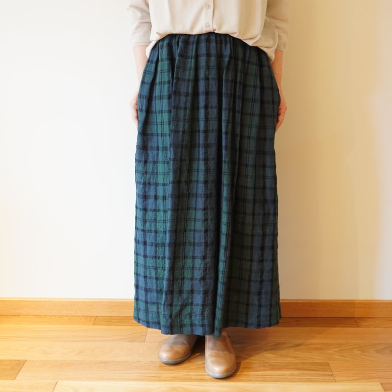 Sarahwear／タータンチェックリネンスカート | Beignets Online